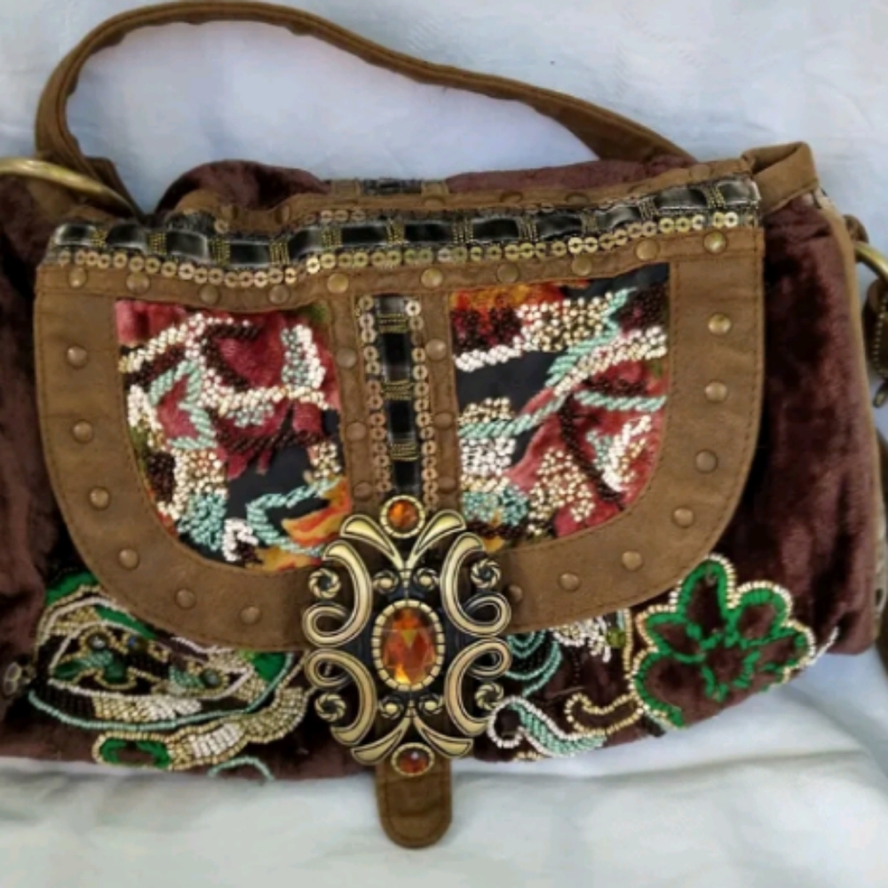 Mary Francis handbag purse intricate Beadwork sparkly bedazzled bejeweled